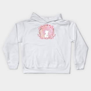 Cherry Blossoms Bunny Kids Hoodie